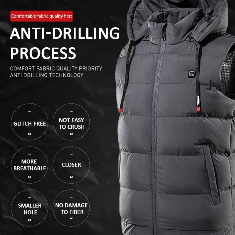 9 Areas Heated Vest Intelligent Temperature Control USB Charging