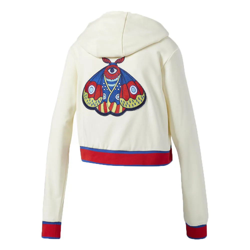 Adidas Originals Embellished Arts Women's Cropped Hoodie Cream White