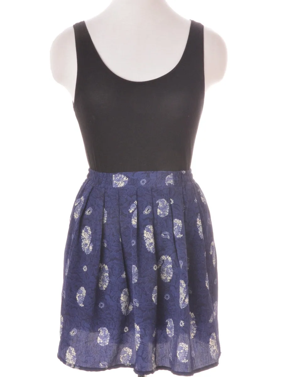 Beyond Retro Label Amy Short Skirt Navy With An Elasticized Back