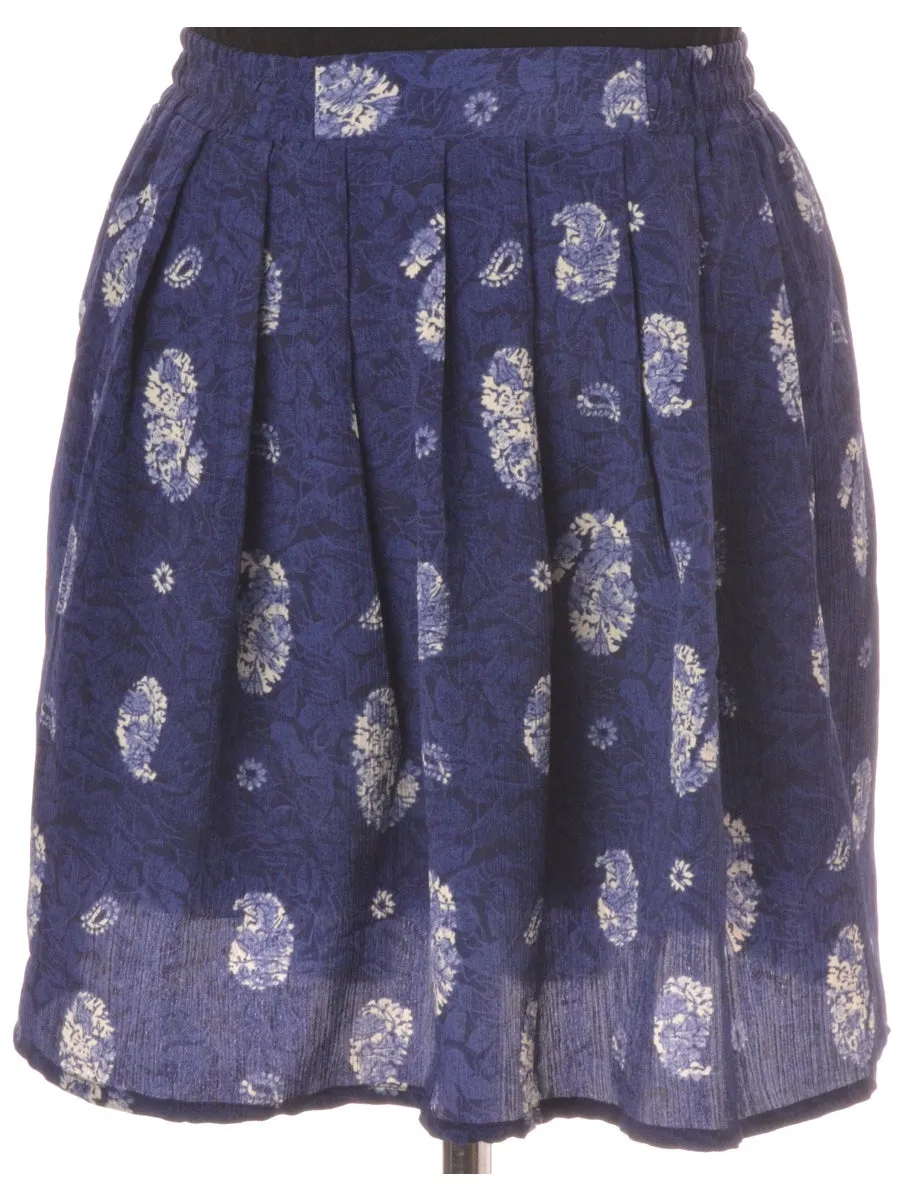 Beyond Retro Label Amy Short Skirt Navy With An Elasticized Back