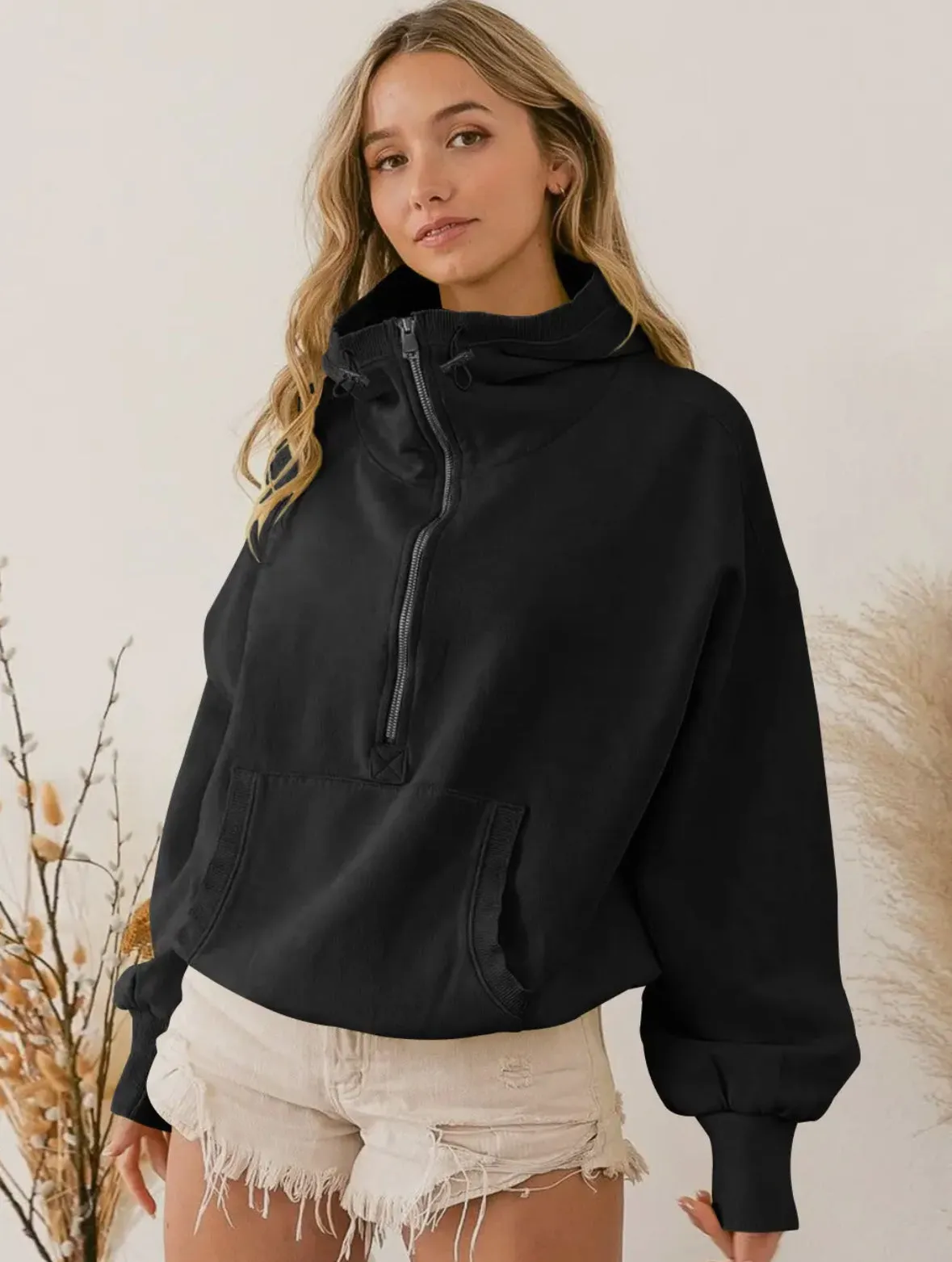 bianca half zip hoodie