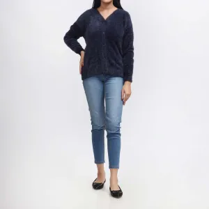 Blue Mid Length Cardigan PW3902