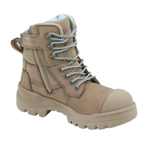 BLUNDSTONE 8863 Ladies RotoFlex Zip Safety Boot - Stone