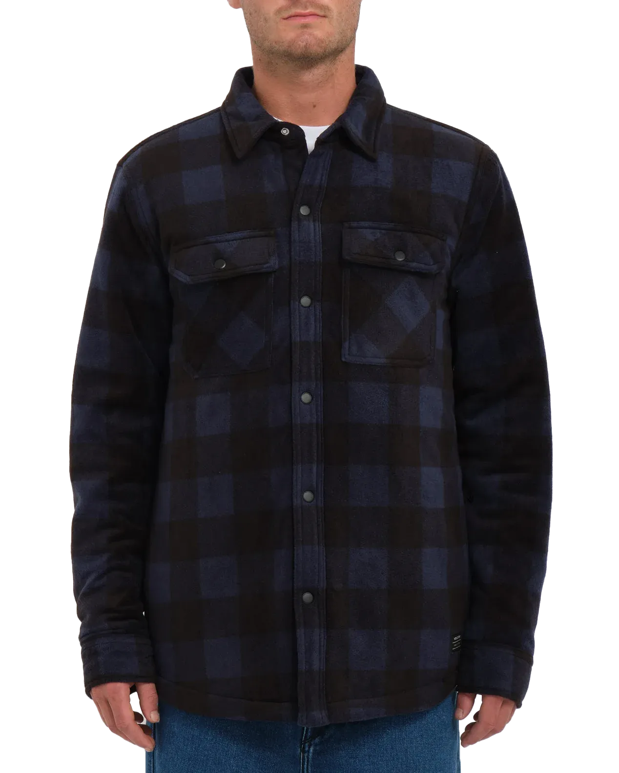 Bowered Fleece Overshirt in Navy