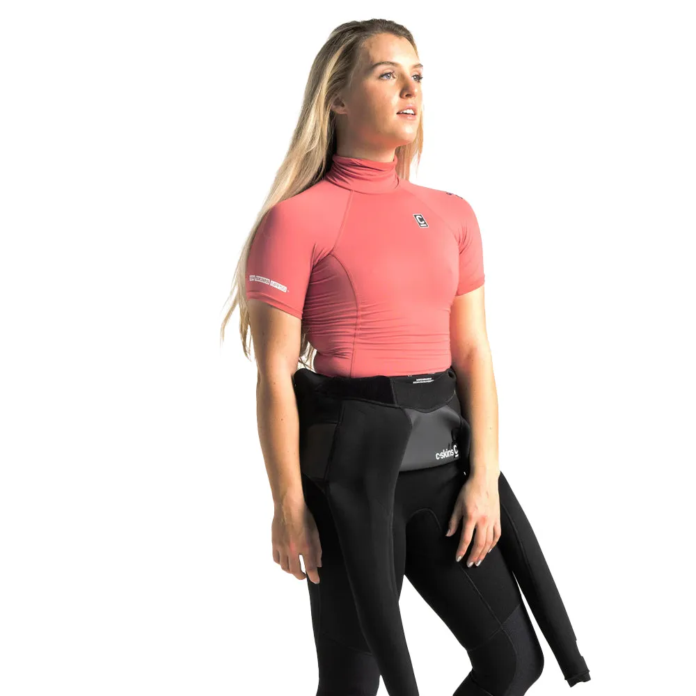 C-Skins Womens Rash X Rash Vest  - Coral/Slate Navy