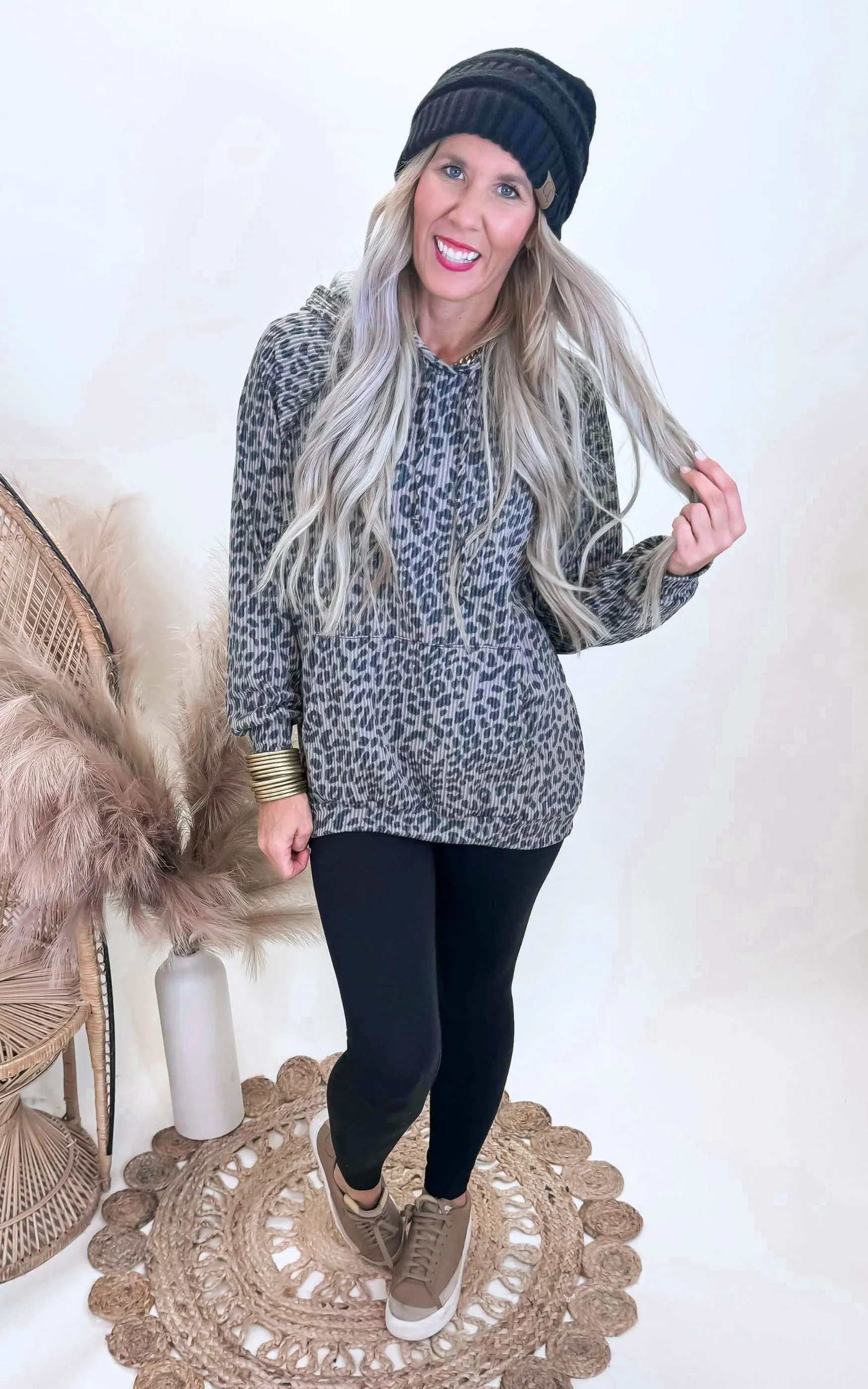 Coco Leopard Urban Puff Sleeve Top