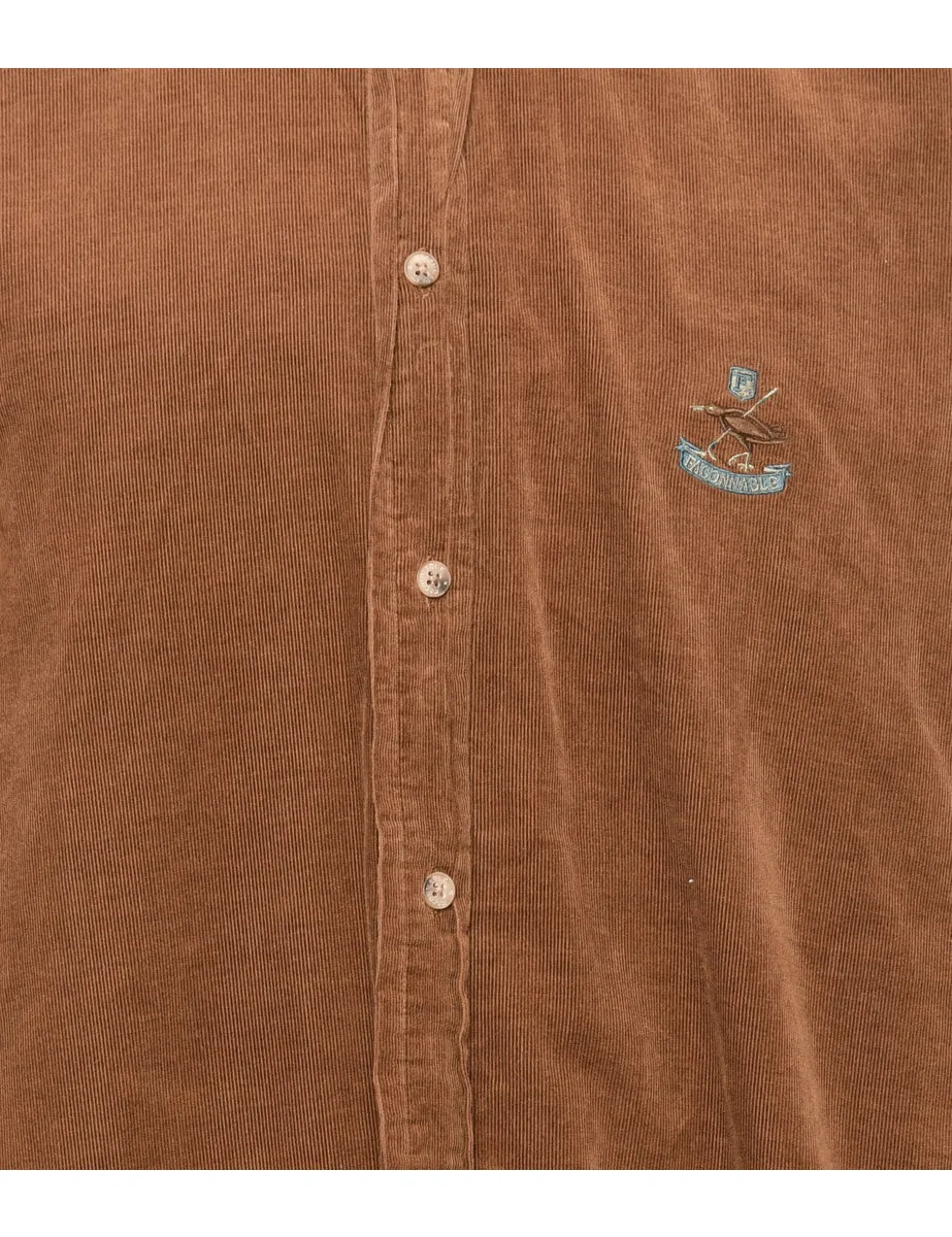 Corduroy Classic Brown Shirt - M