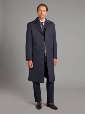 Covert Coat, Velvet Collar - Navy