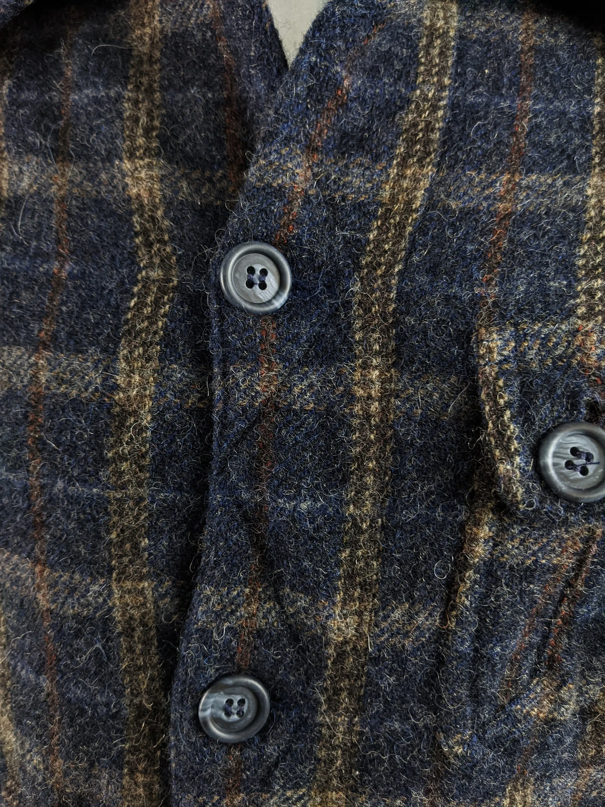 Duffer of St George Mens Wool Checked Jacket, 1980s