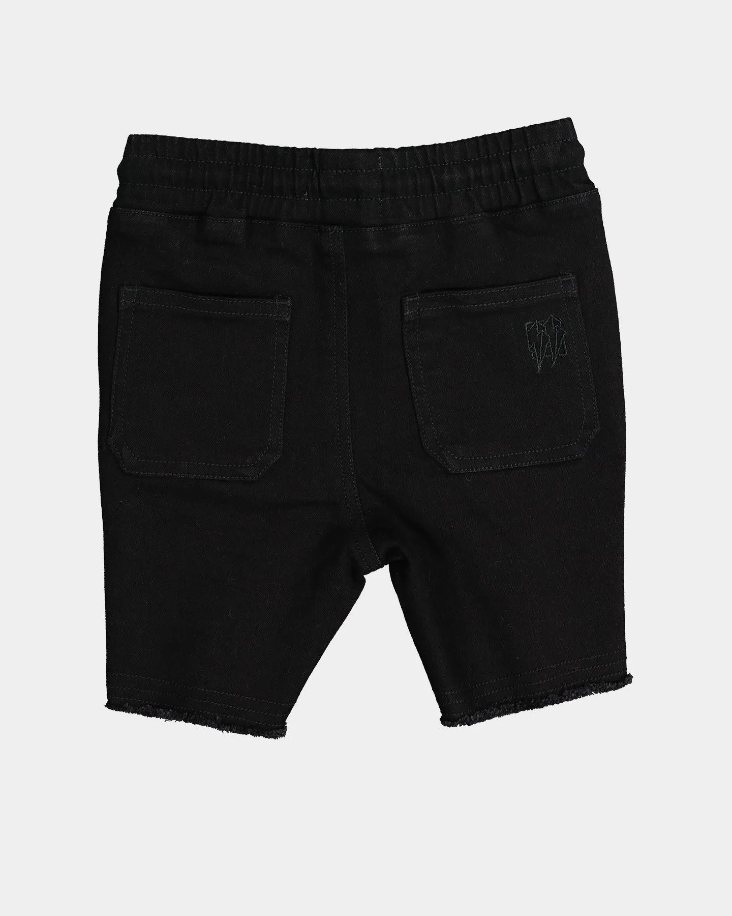 EN ES Kid's Versatile Ripped Denim Shorts Black