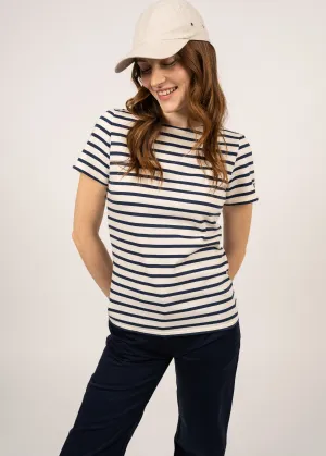 Etrille short sleeve striped sailor shirt - regular fit, in light cotton (ECRU/MARINE)