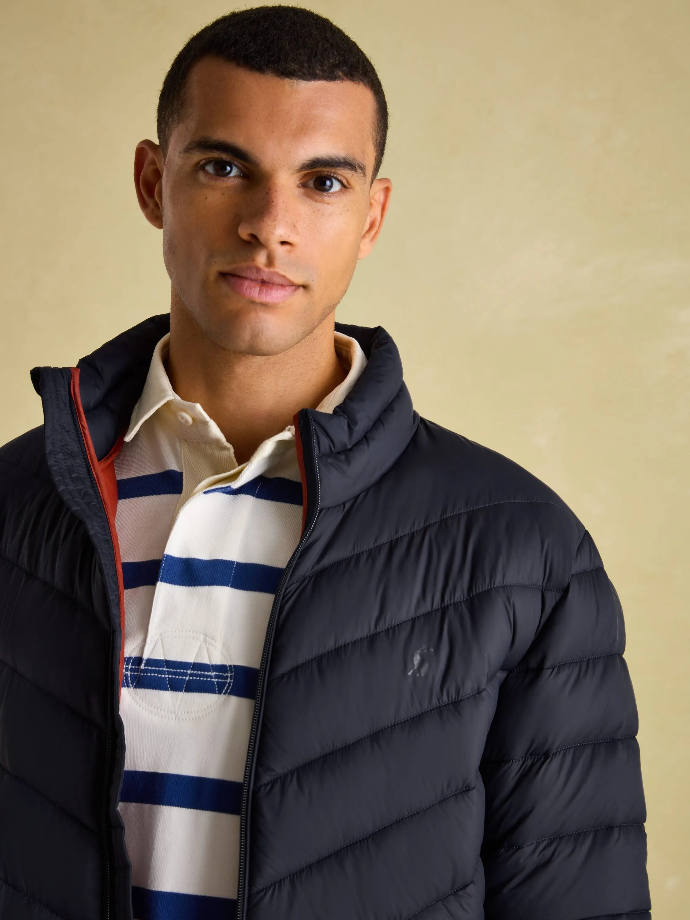 Garrett Navy Showerproof Padded Jacket