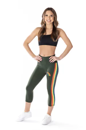 Hawaii Rainbow Warriors Women's NCAA Yoga Carpi Pant (Rainbow)