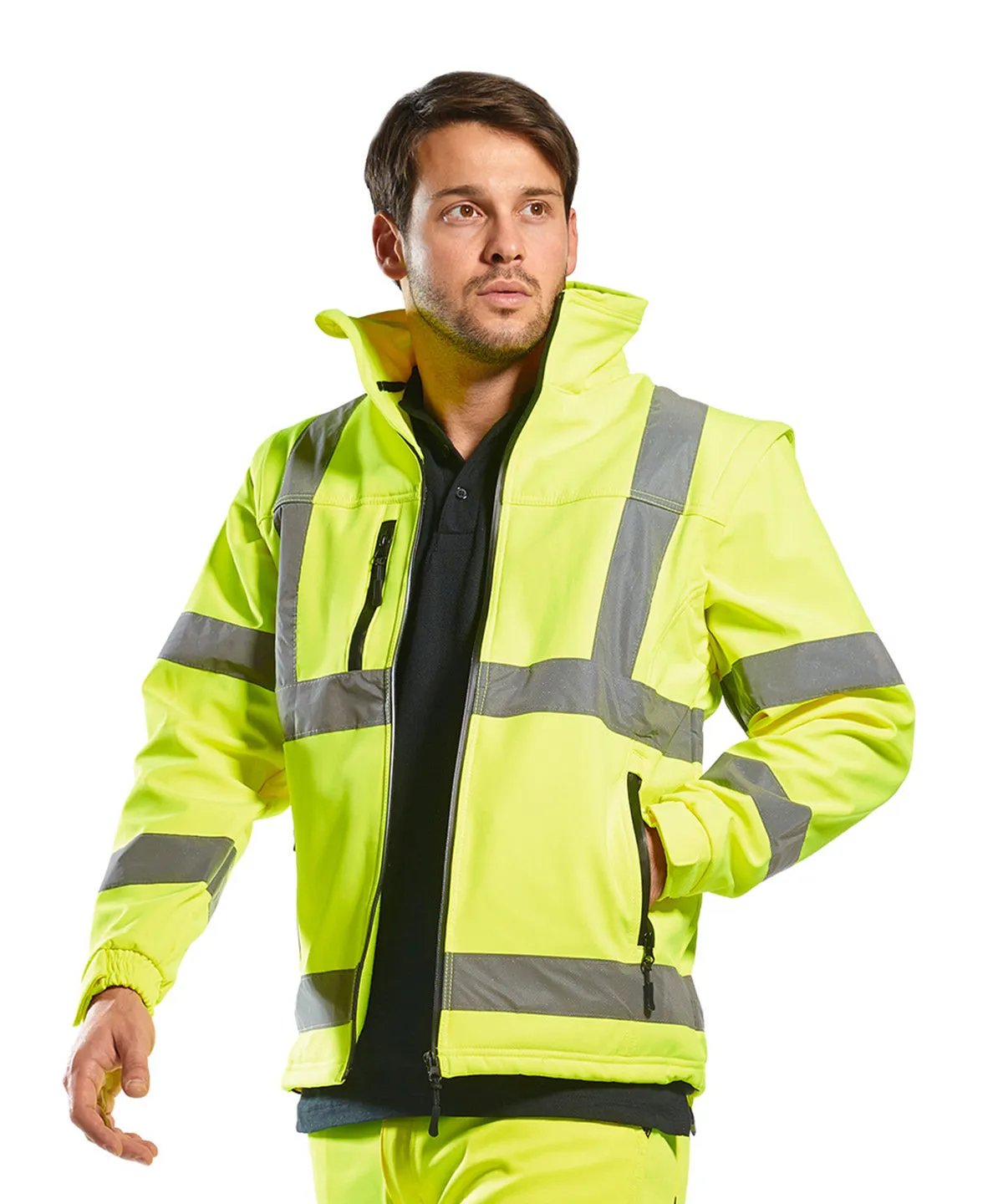 Hi-vis softshell jacket (3L) (S428) | Yellow