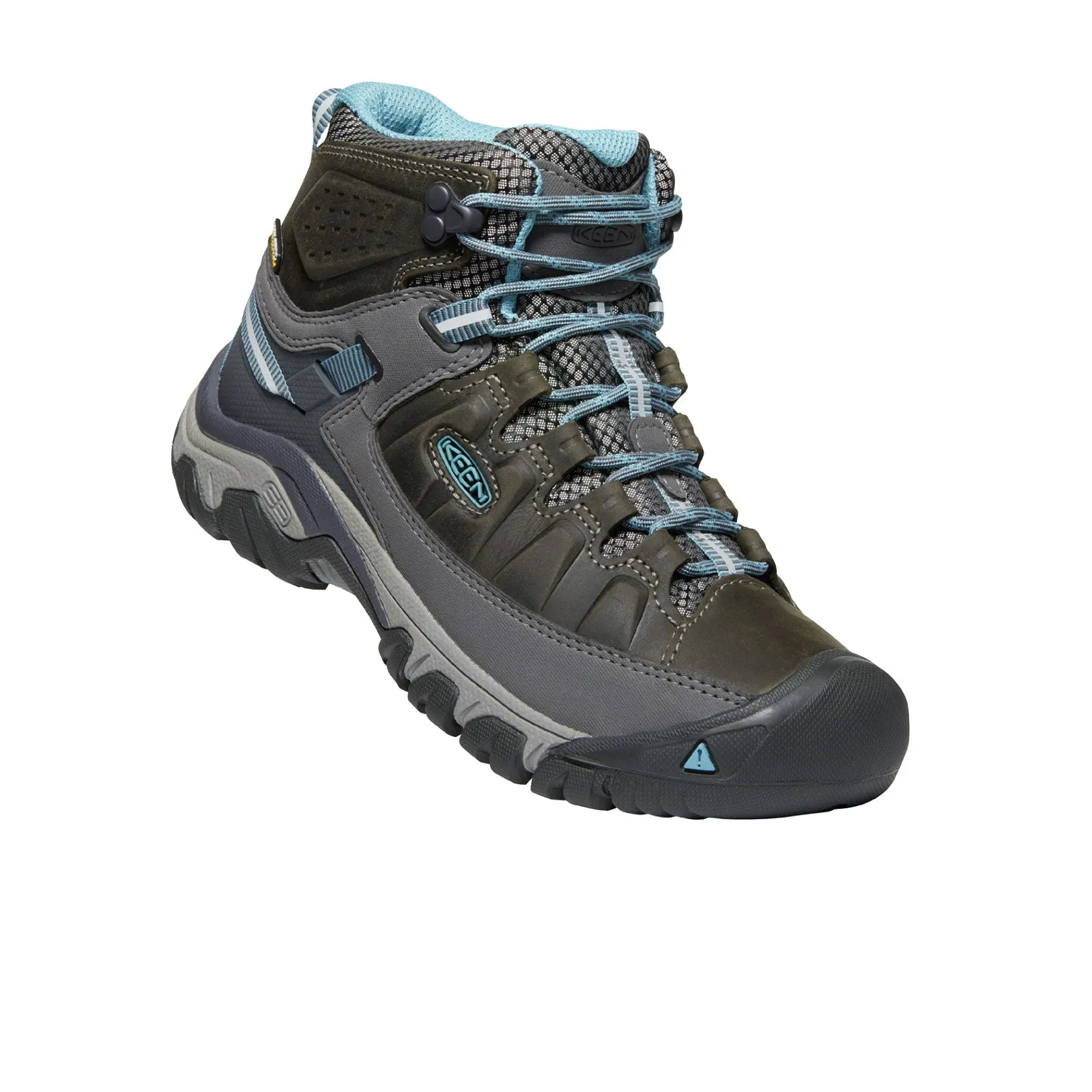 Keen Targhee III Mid  Wide Waterproof Hiking Boot (Women) - Magnet/Atlantic Blue