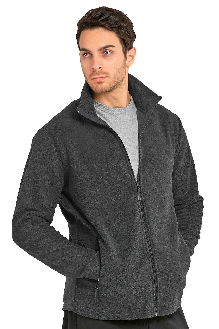 KNOCKER MEN'S POLAR FLEECE JACKET (PF2000_CH/GR)