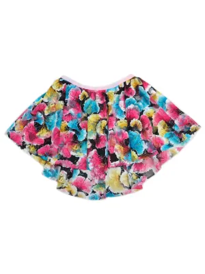 Little Girls Blue Yellow Hot Pink Lace Floral Hi Low Skirt 12M-6