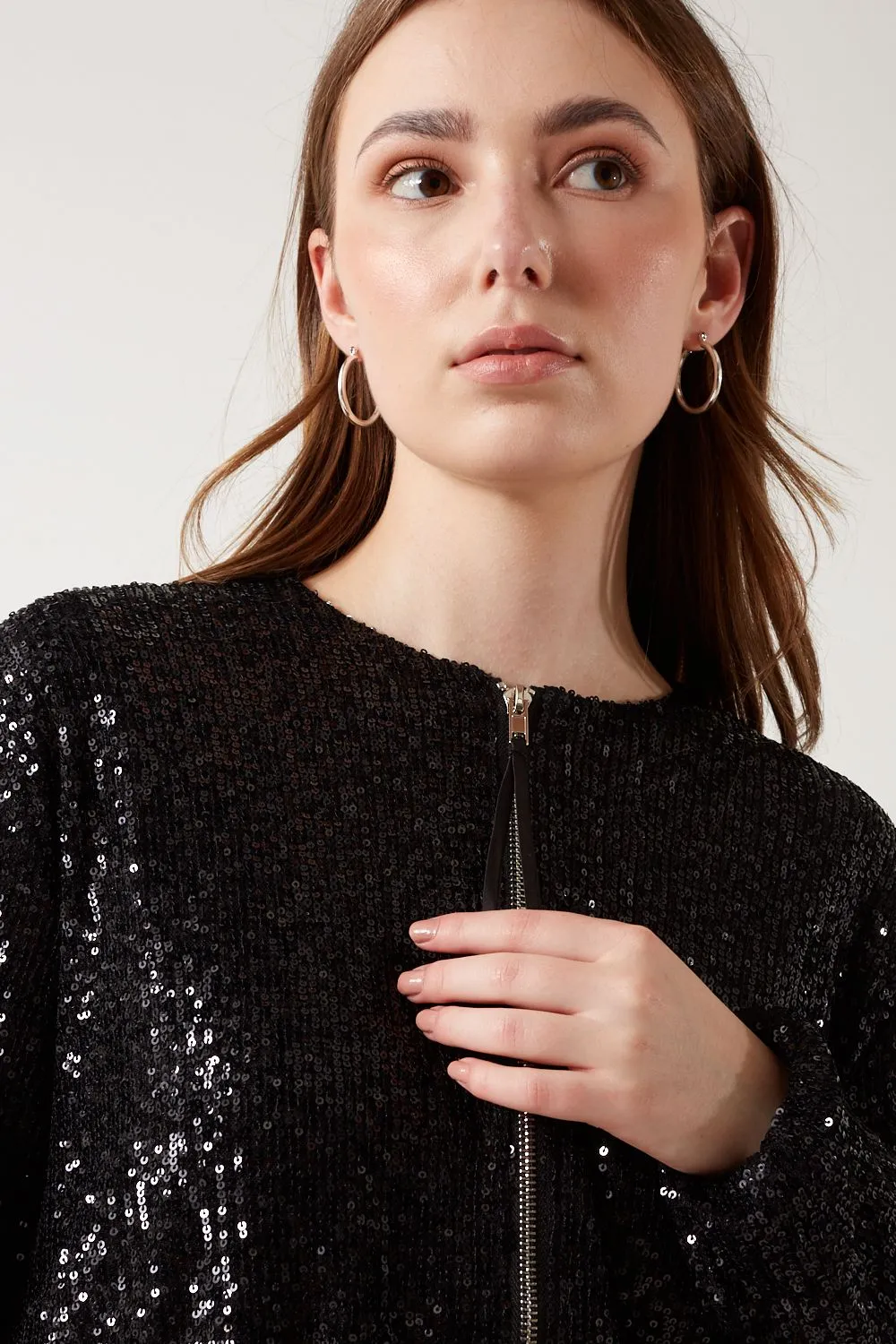 Luna Sequin Jacket Black Or Champagne