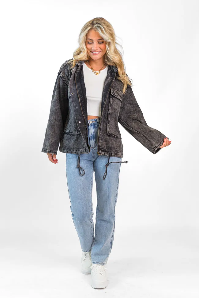 Mandie Washed Black Denim Jacket SALE