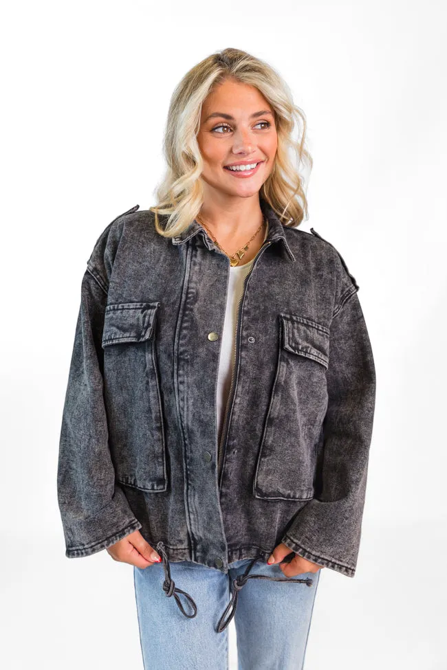 Mandie Washed Black Denim Jacket SALE