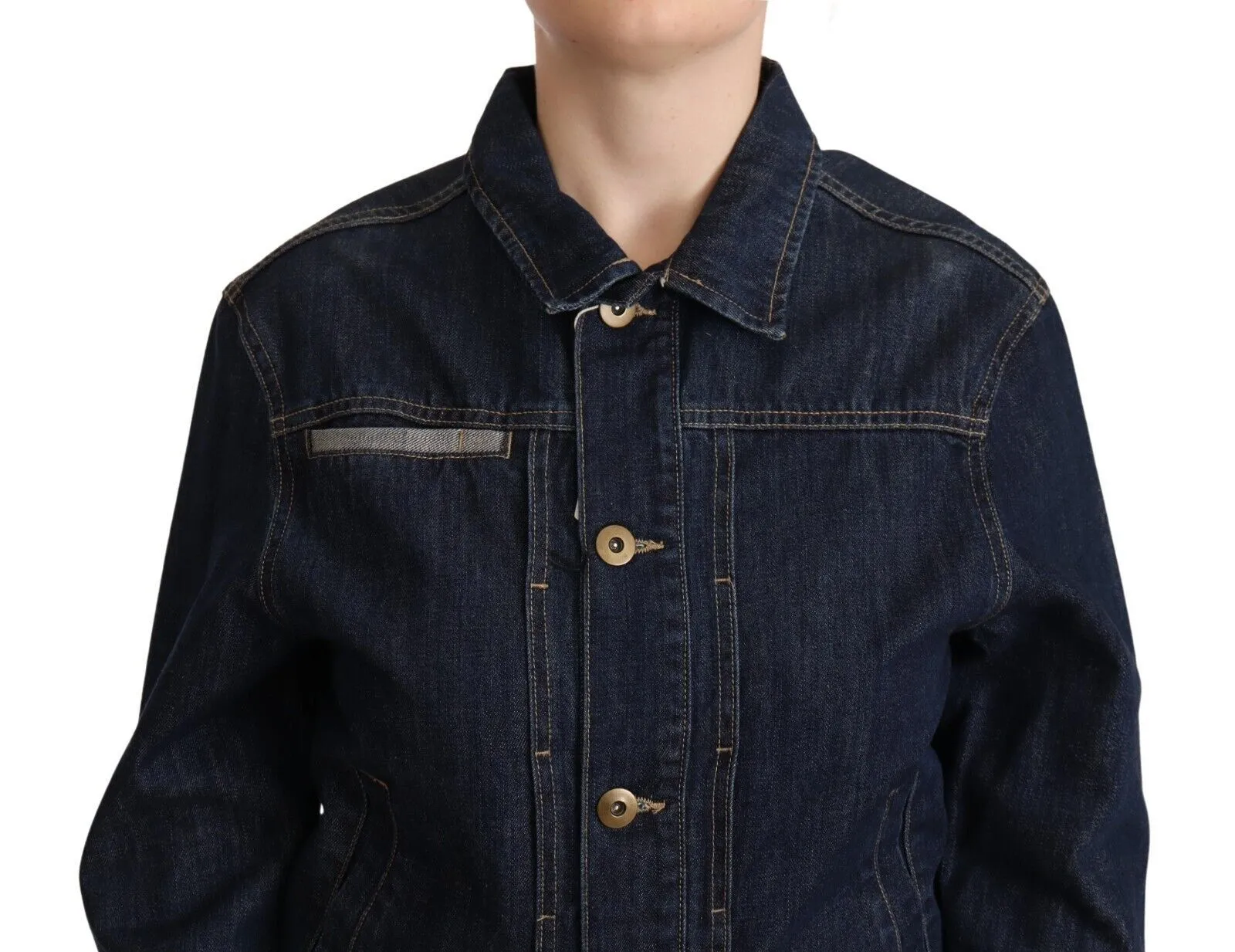 Master Coat Elegant Dark Blue Denim Jacket