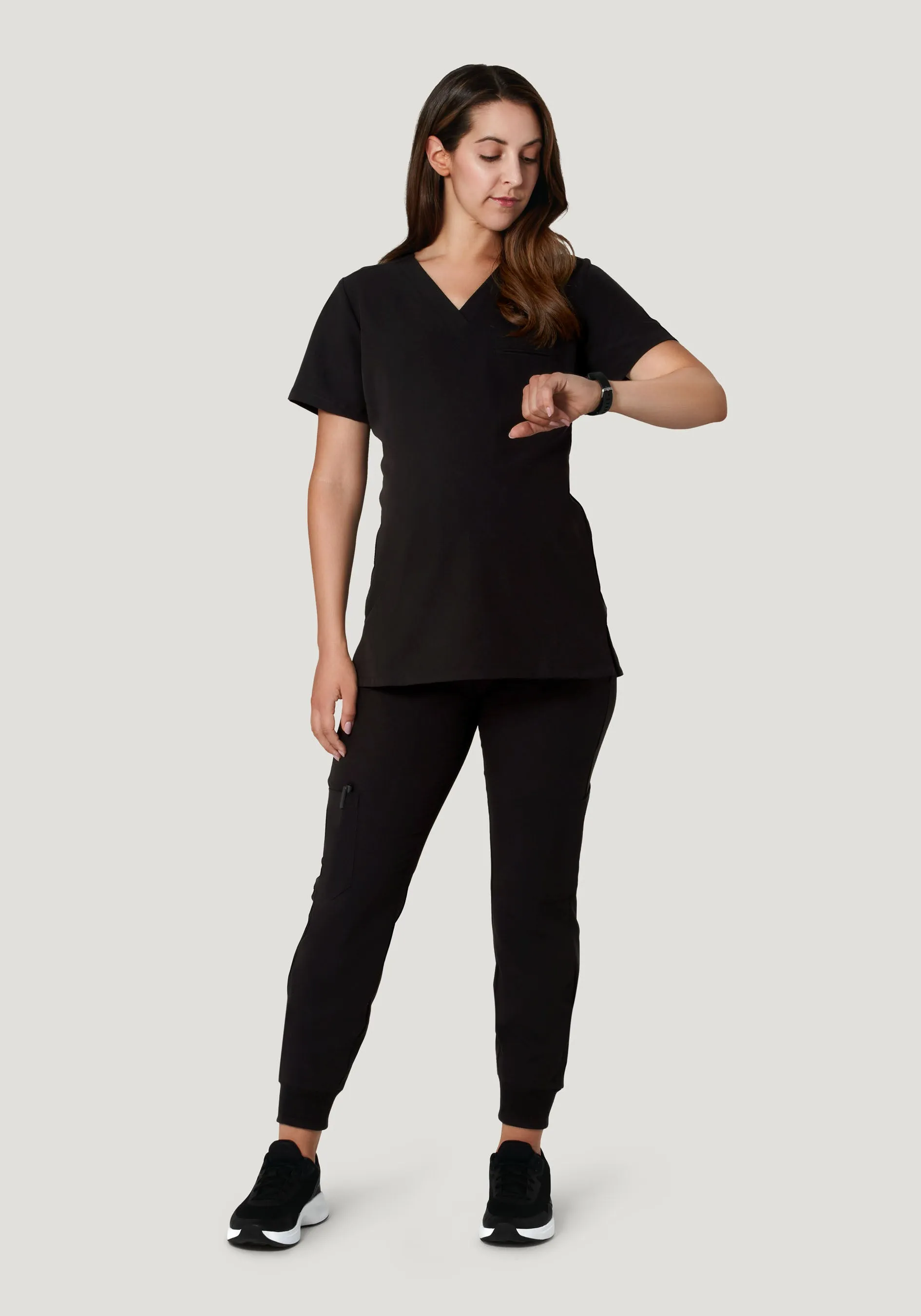 Maternity One Pocket Top Black