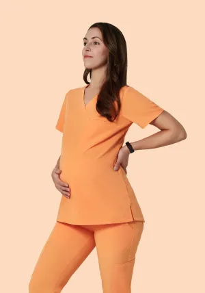 Maternity One Pocket Top Cantaloupe