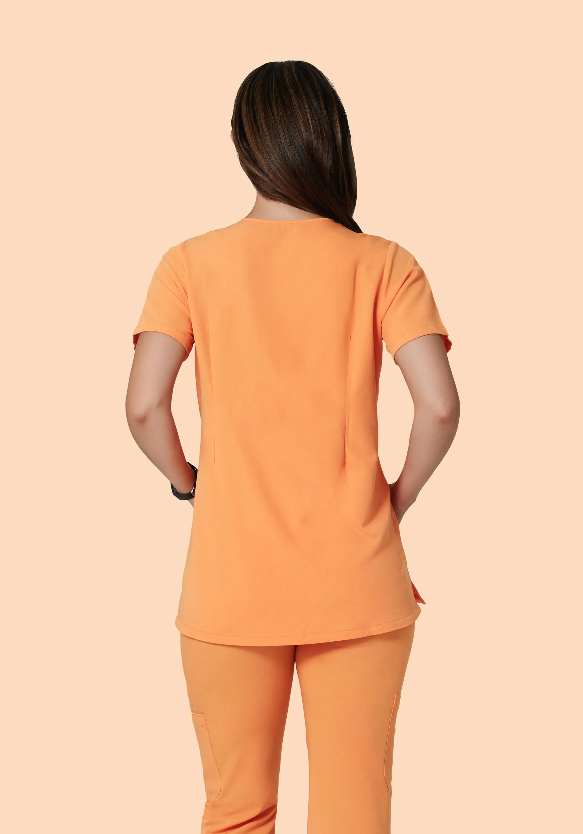 Maternity One Pocket Top Cantaloupe