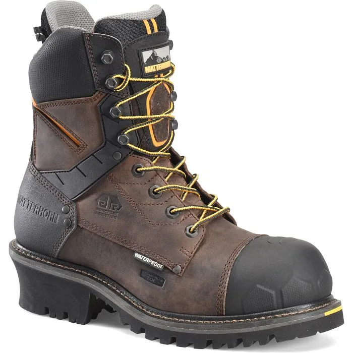 Matterhorn Men's Pr Steadfast 8" WP Comp Toe Logger Work Boot -Brown- MT2558