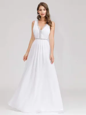 Maxi Long Simple Summer Wedding Dresses for Women