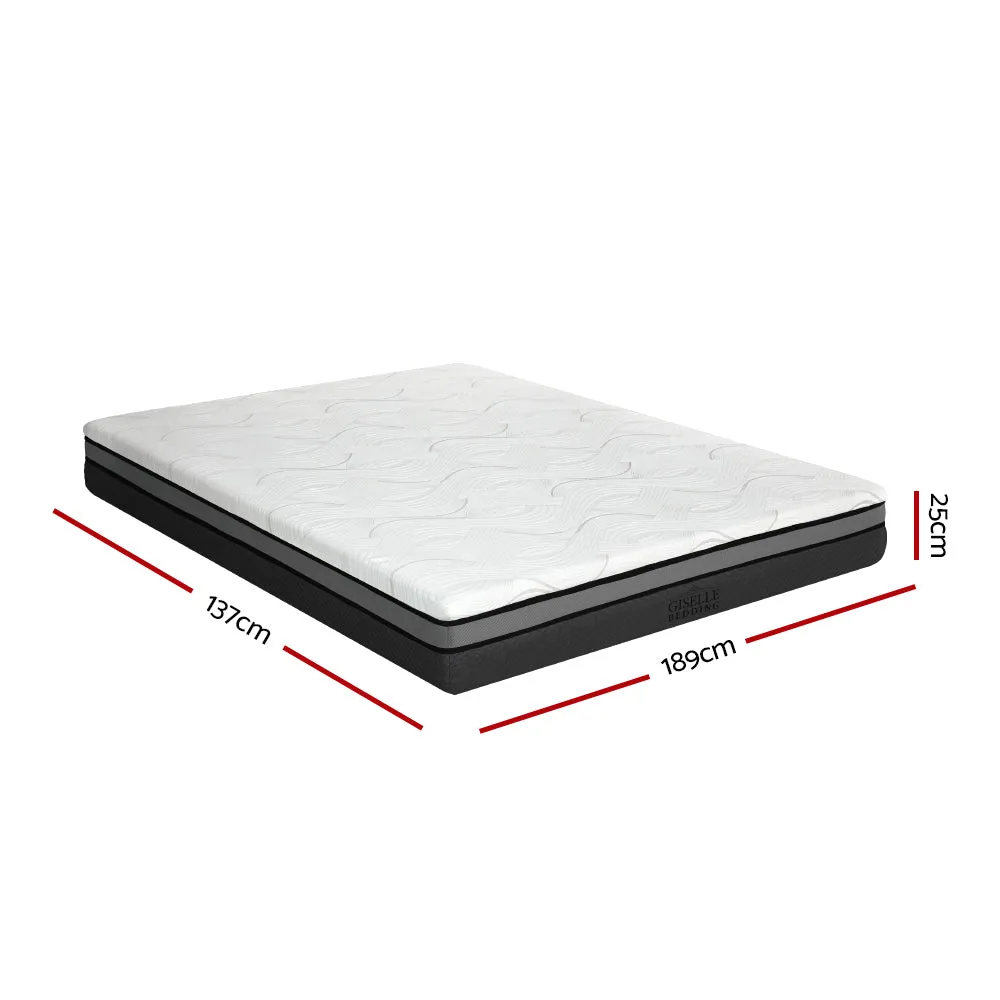 Medium-Firm Cool Gel Memory Foam Double Mattress 25cm - Giselle Bedding