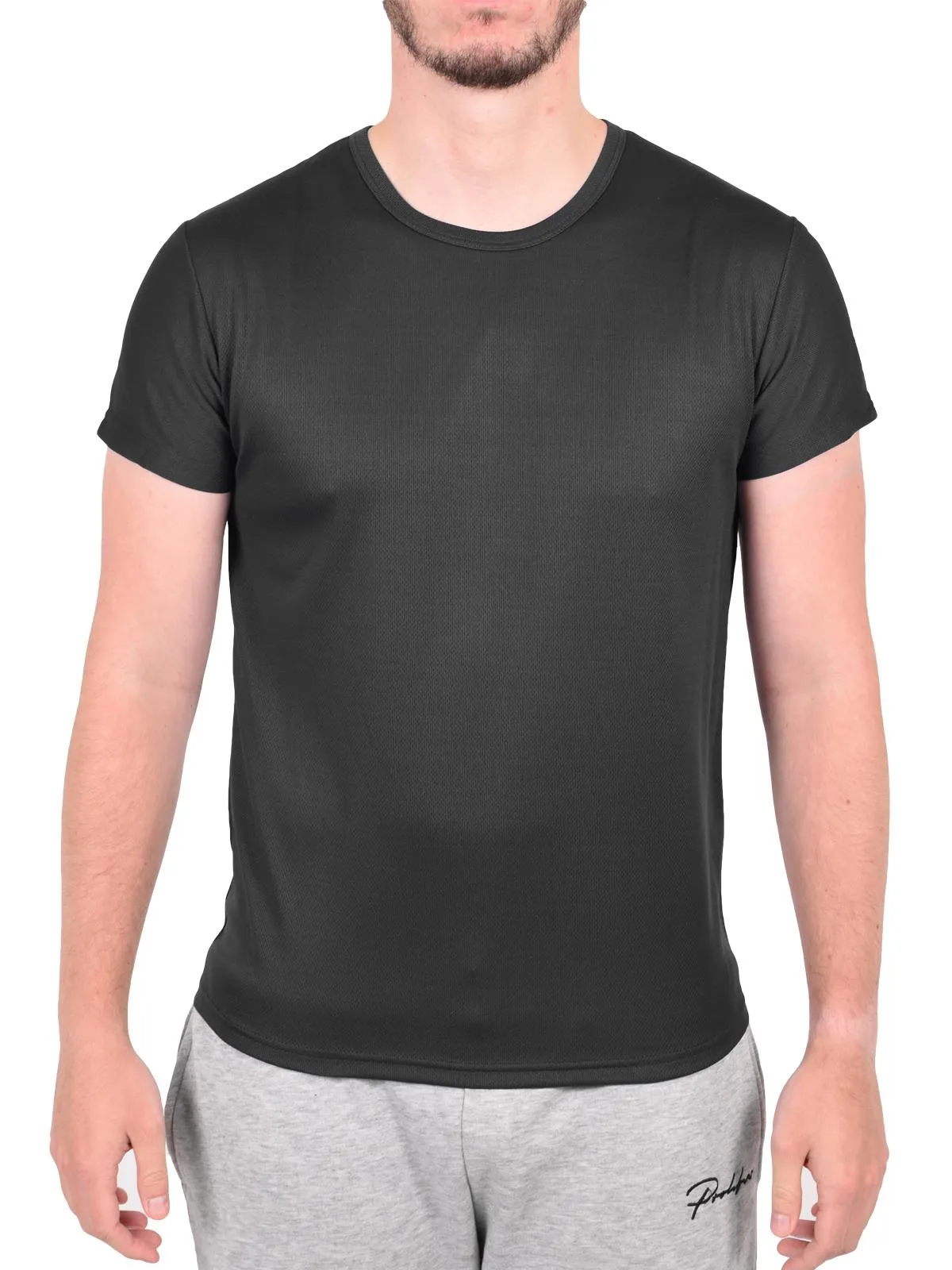 Men Polyester Breathable Short Sleeve T-Shirt