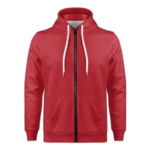 MISHA Men's Full Zip Up Hoodie - Royal Red