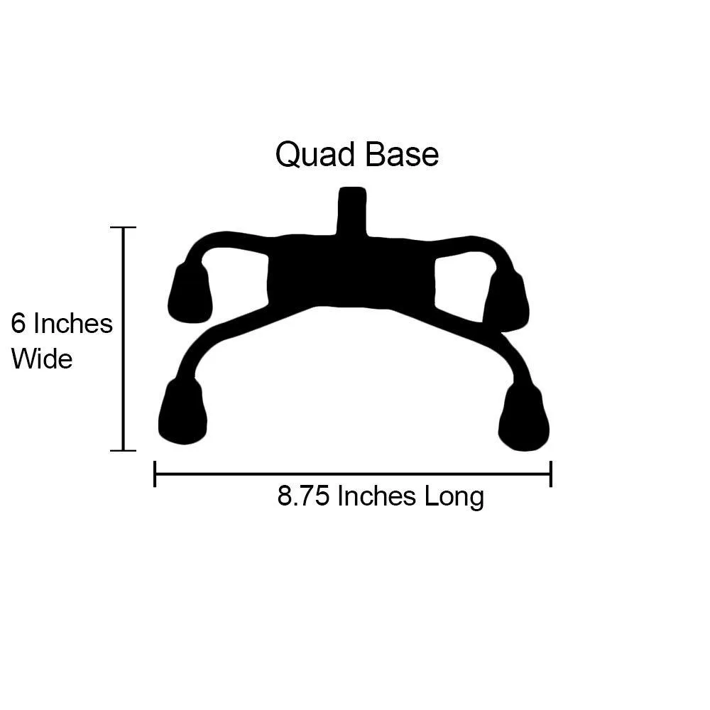 Mosaic Stained: Supportive Quad Base Cane - Comfort Grip