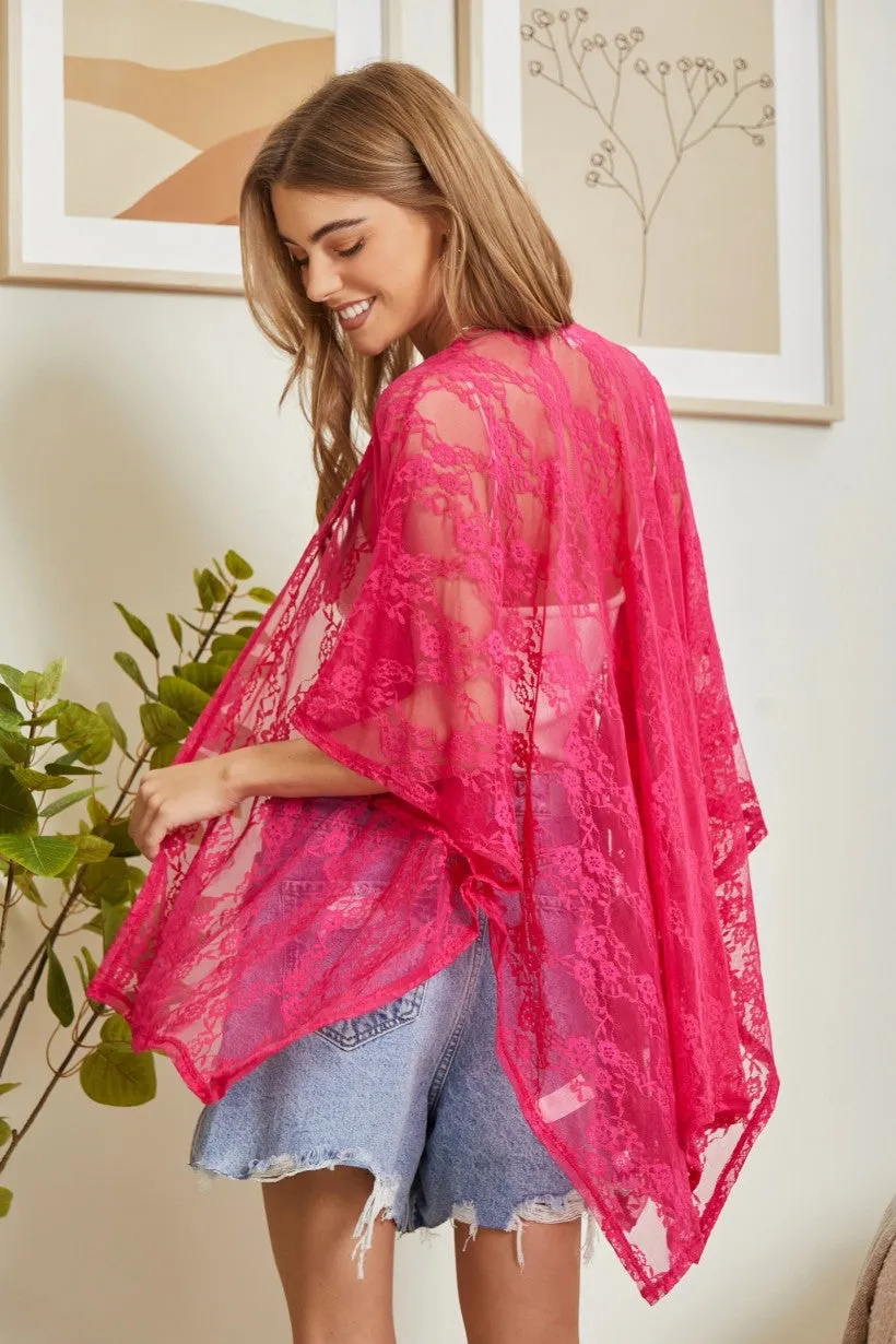 Natural Obsession Kimono - Fuchsia