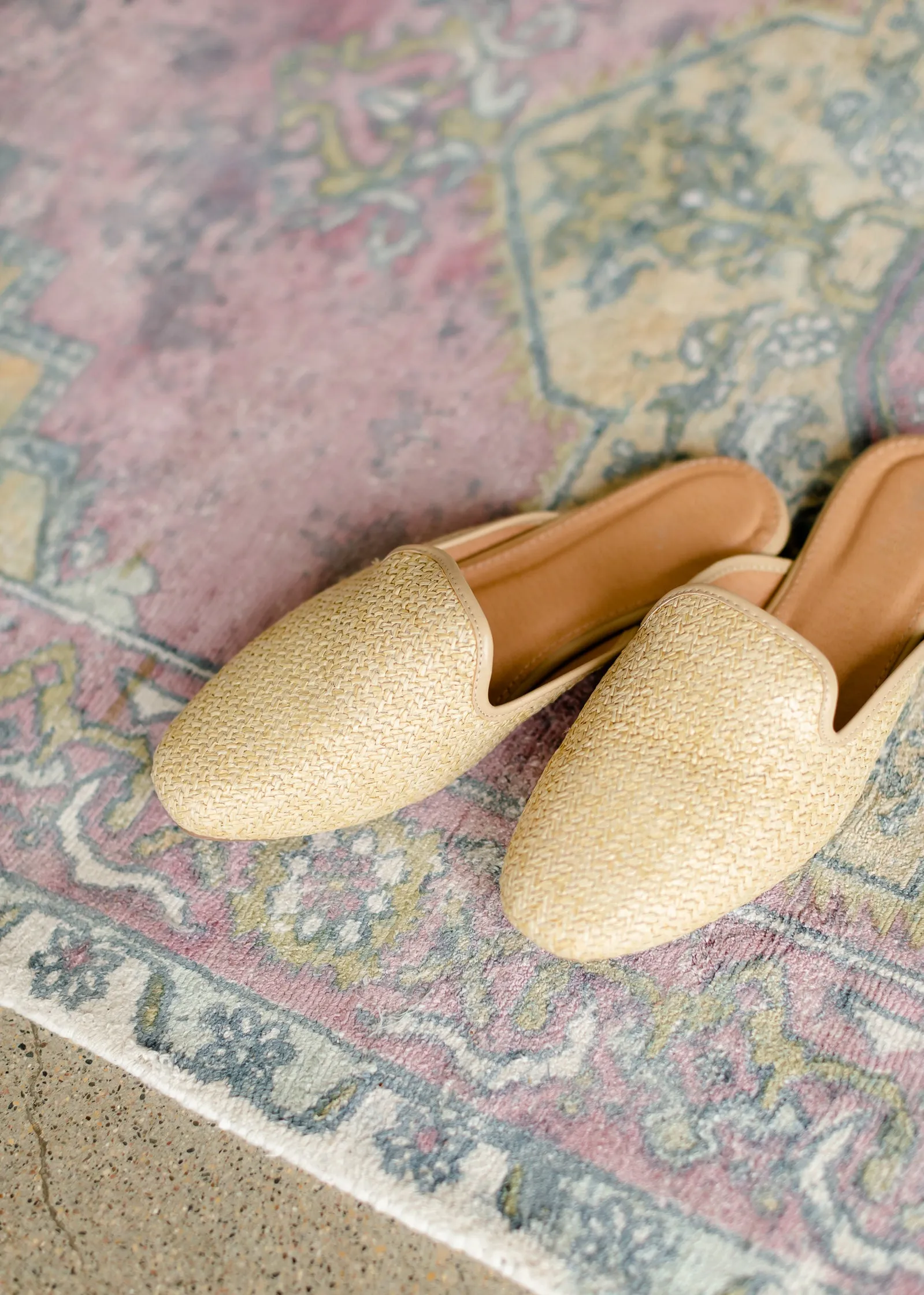 Natural Woven Slip On Mule - FINAL SALE