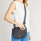 Navy Flip Lock Web Handle Cross Body