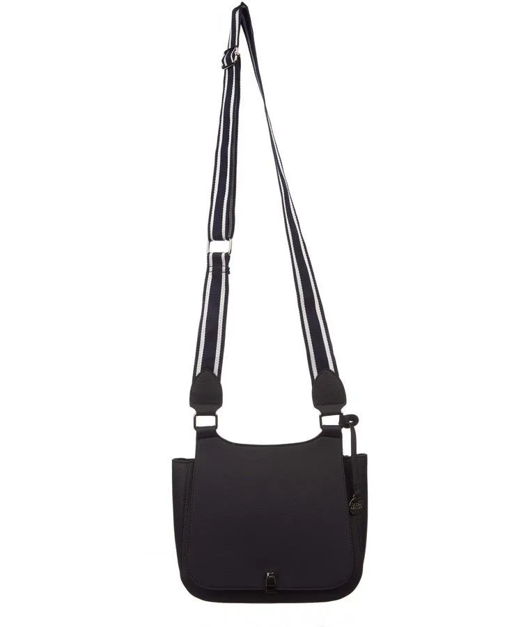 Navy Flip Lock Web Handle Cross Body