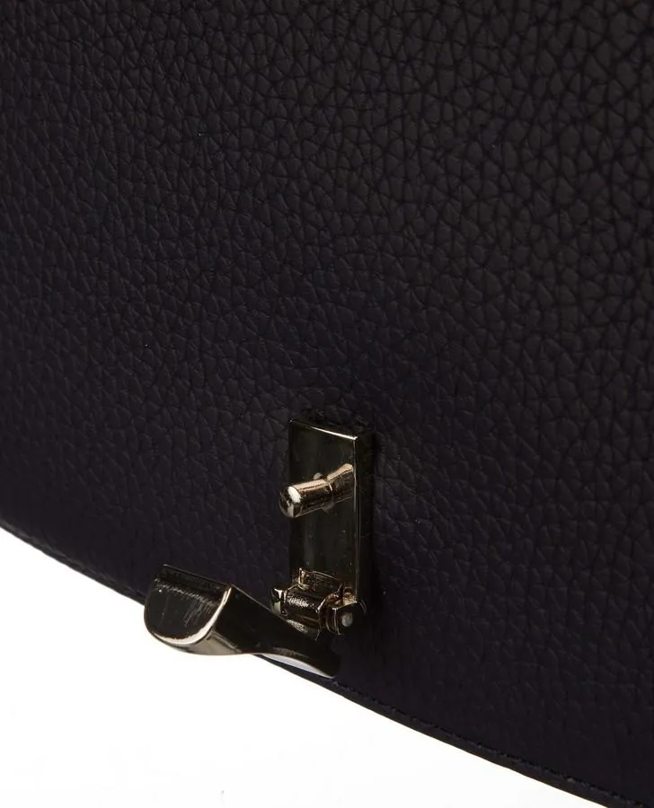 Navy Flip Lock Web Handle Cross Body