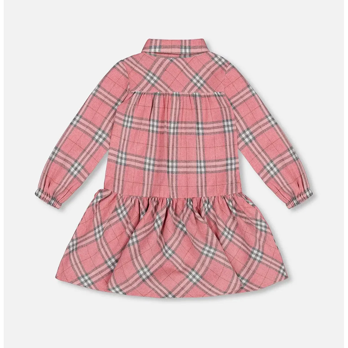 Pink Plaid Shirt Dress