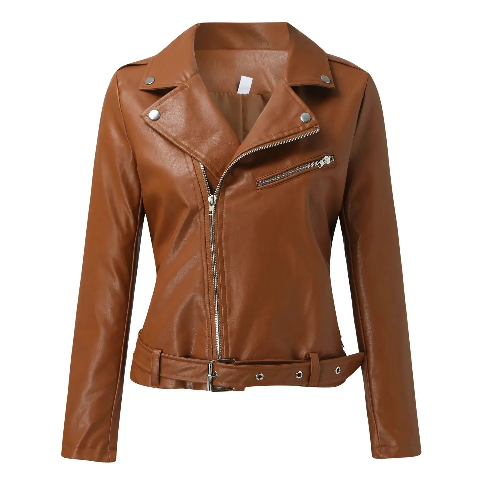 Plus Size 5XL Faux Leather Jacket Women Casual PU Loose Motorcycle Jackets Female Chic Short Jacket Coats Ladies Slim Coats