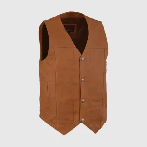 Purchase Best Style Zipper Front Leather Vest For Men