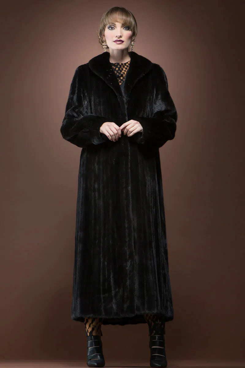 Radiant Let-Out Ranch Mink Fur Coat