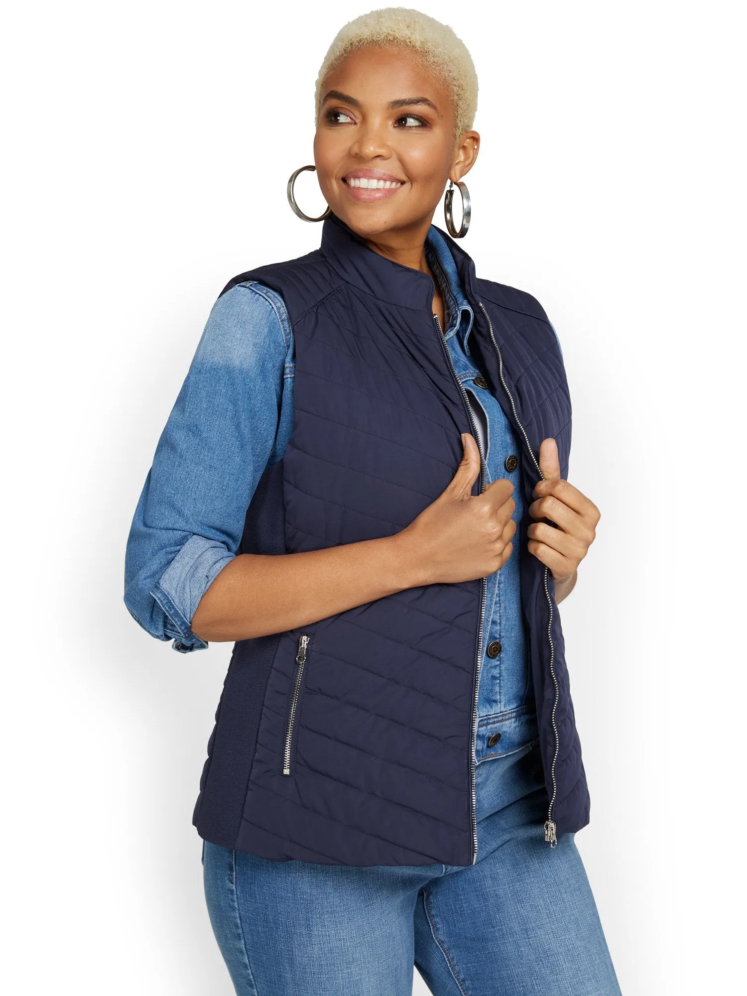 REPREVE® Piped Quilted Vest