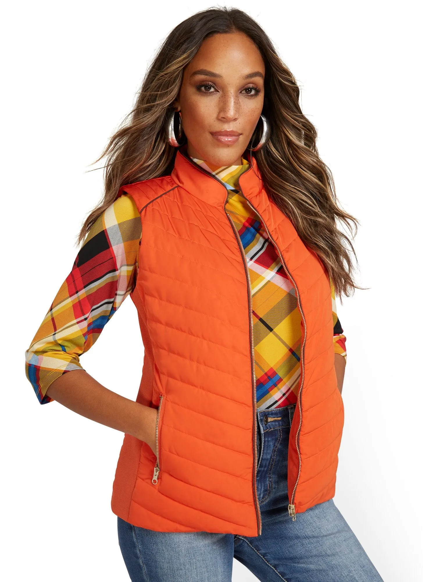 REPREVE® Piped Quilted Vest