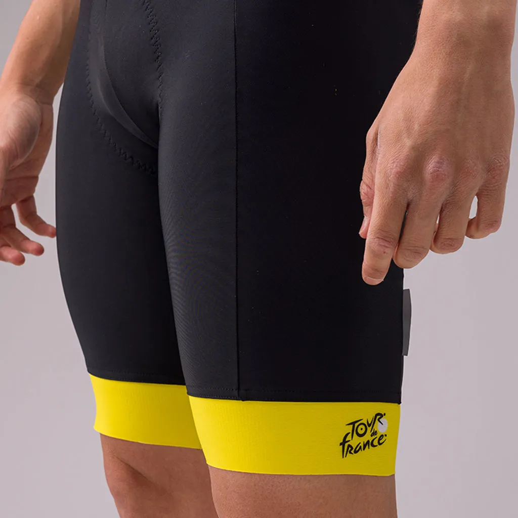 Santini TDF Leader Bibshorts - Black/Yellow