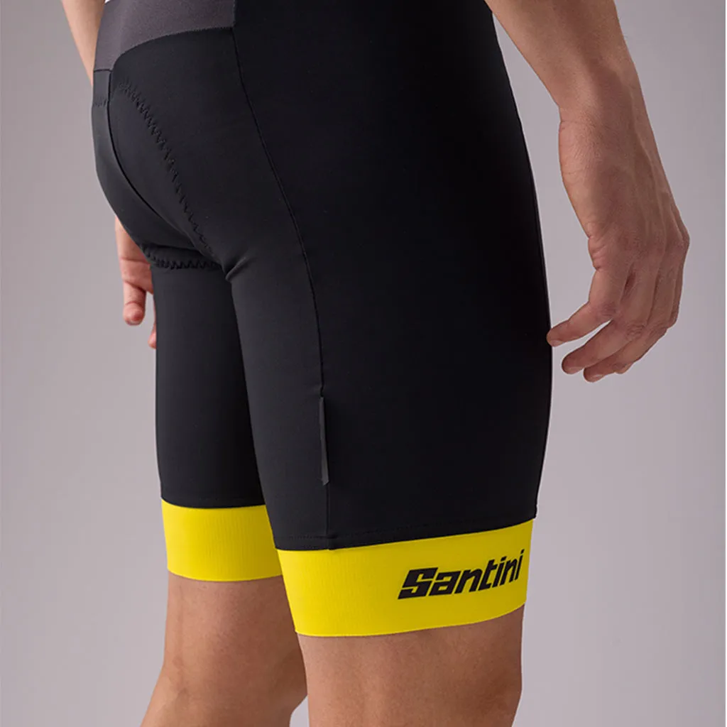 Santini TDF Leader Bibshorts - Black/Yellow