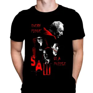 SAW - Every Piece Is A Puzzle - Classic Horror Movie Art - T-Shirt