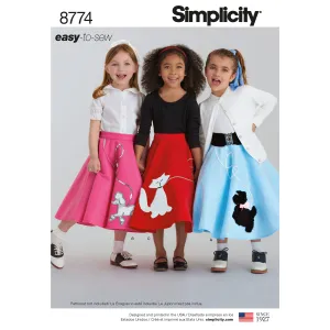 Simplicity Pattern 8774 Child's and Girls' Costumes