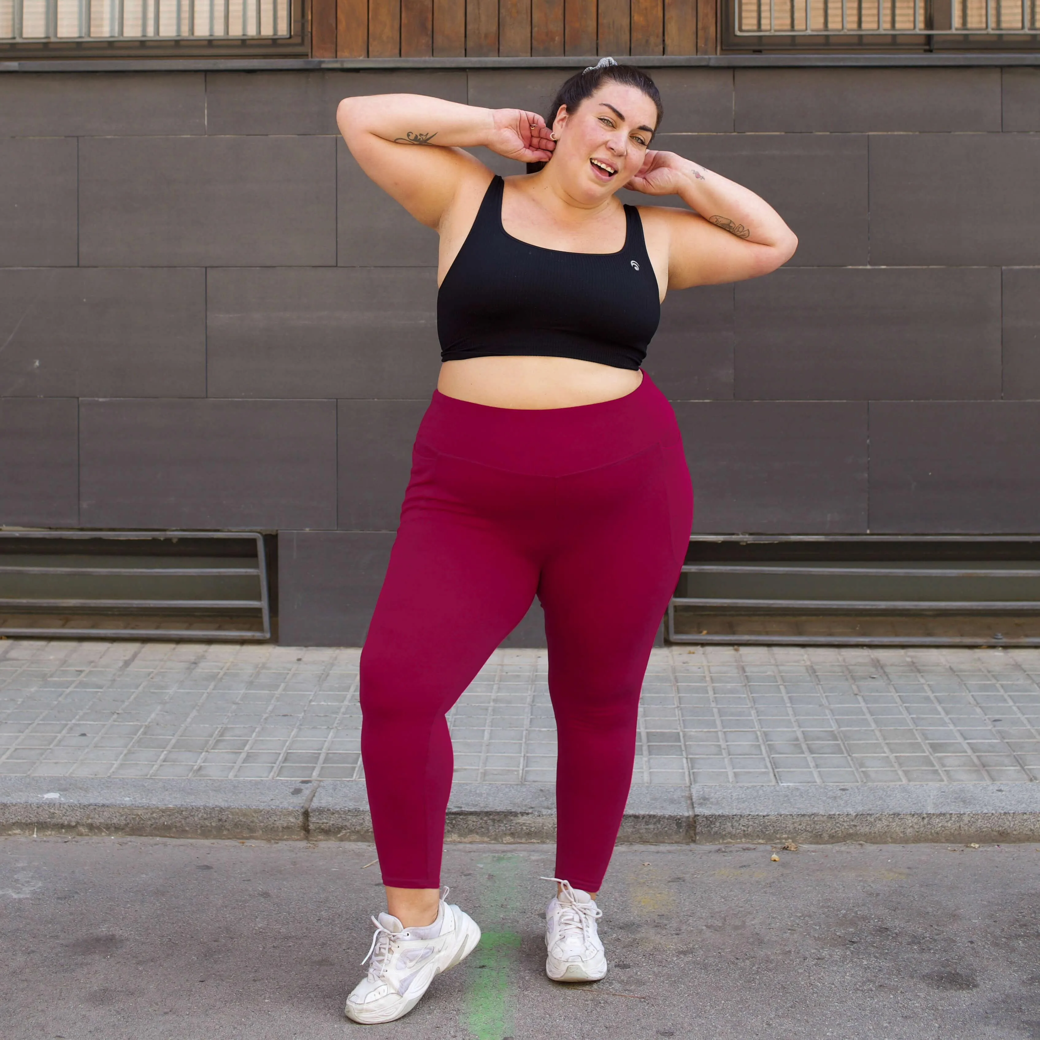 Squat Proof Short Leggings - Raspberry Pie